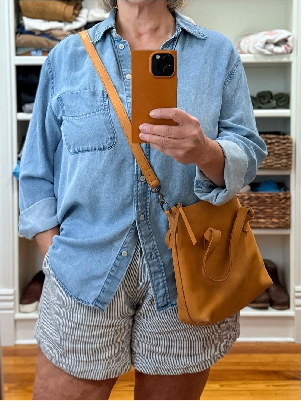 ABLE Rachel Crossbody - Tan / Cognac Leather - Picture 8 of 8